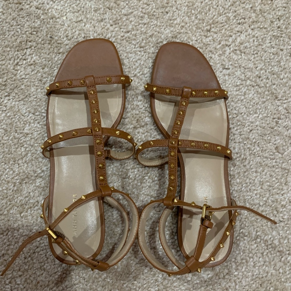 Ann Taylor brown flat sandals size 7